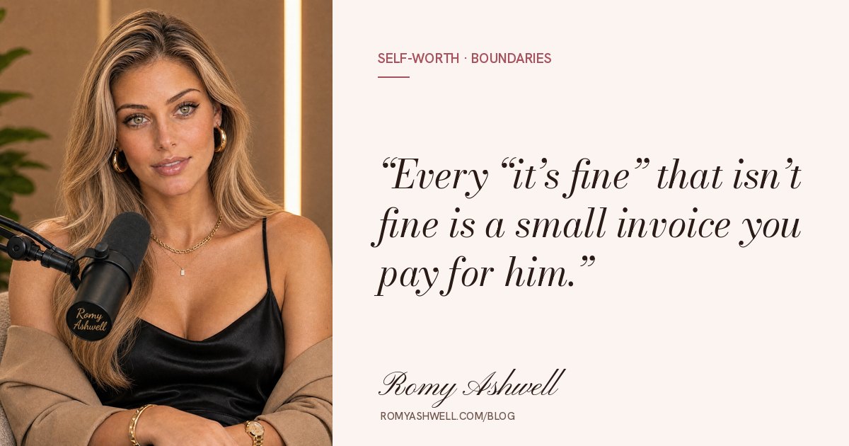Every “it’s fine” that isn’t fine is a small invoice you pay for him.