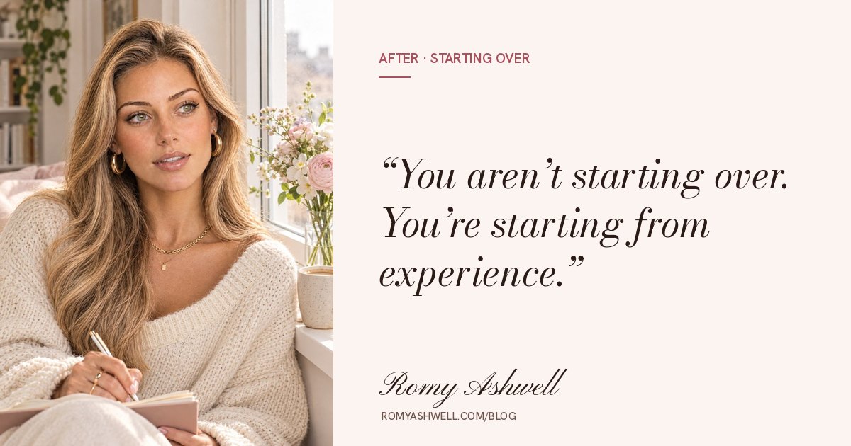You aren’t starting over. You’re starting from experience.
