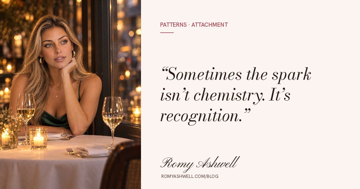 Sometimes the spark isn’t chemistry. It’s recognition.